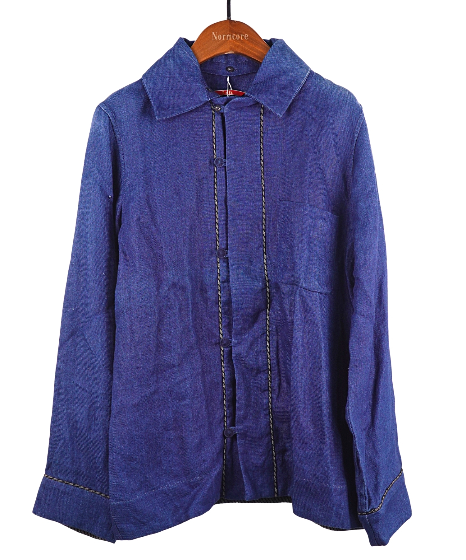 Leh チベット風 デニム長袖シャツ-1