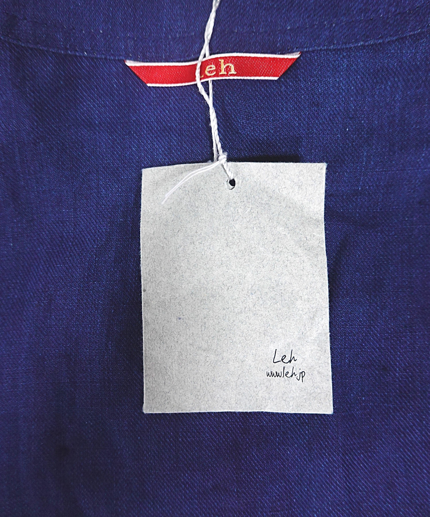 Leh チベット風 デニム長袖シャツ-4