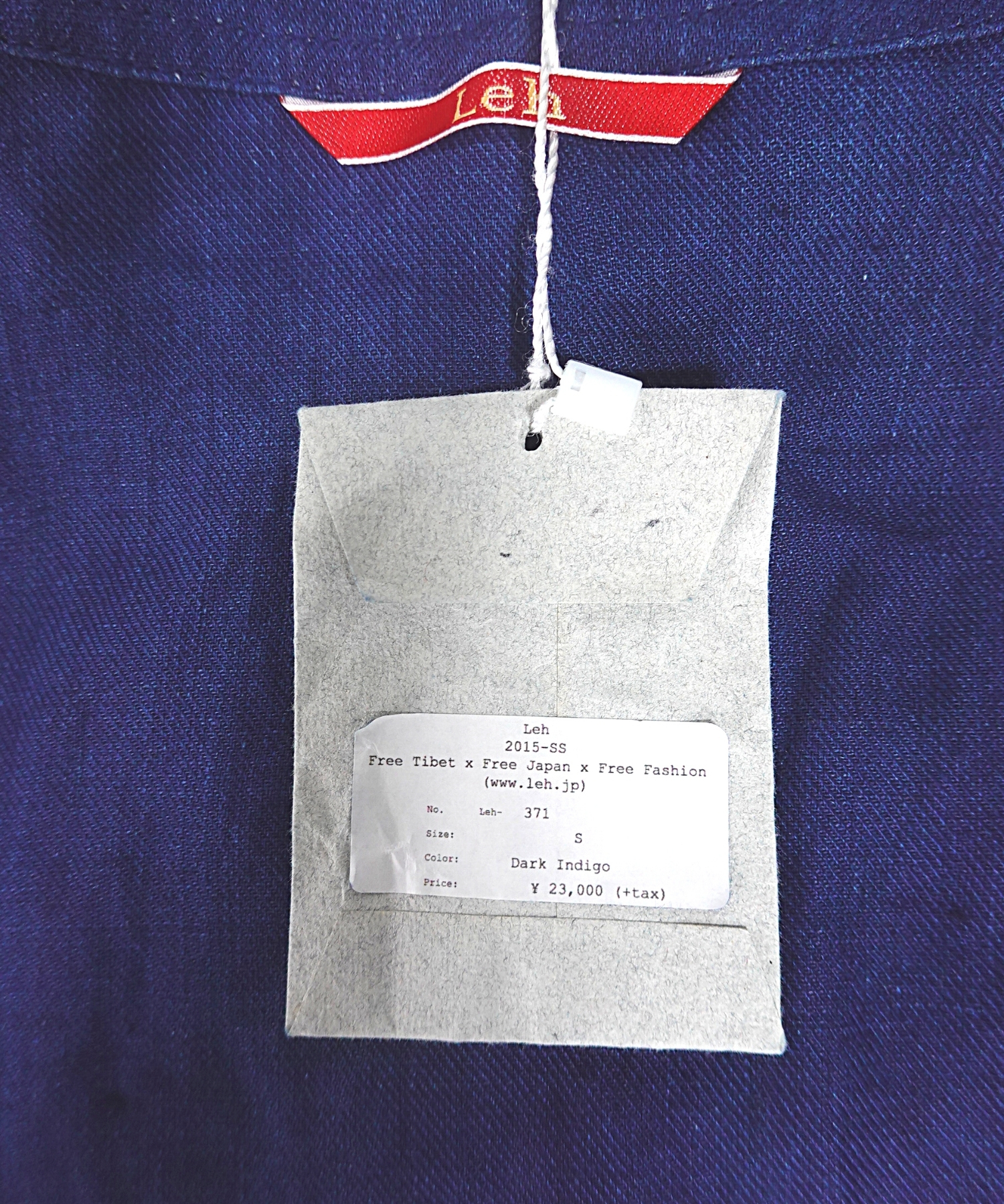 Leh チベット風 デニム長袖シャツ-5